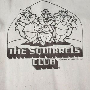 Vintage 70s The Squirrel Club Tuffy Filbert Sally Canvas Tote Bag